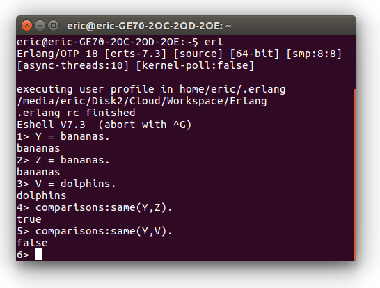 Comparing stuff with Erlang pattern matching
